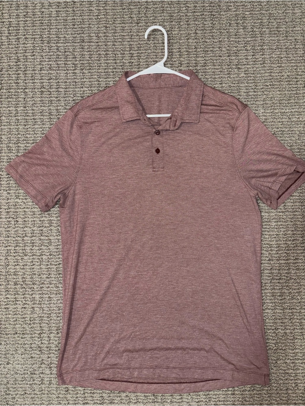 lululemon athletica Men's Polo in Dusty Rose Heather - Size L